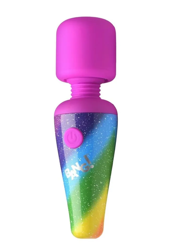 Female Sex Toys BANG Bang Rainbow Mini Wand Rechargeable Silicone Vibrator Female Sex Toys BANG Bang Rainbow Mini Wand Rechargeable Silicone Vibrator
