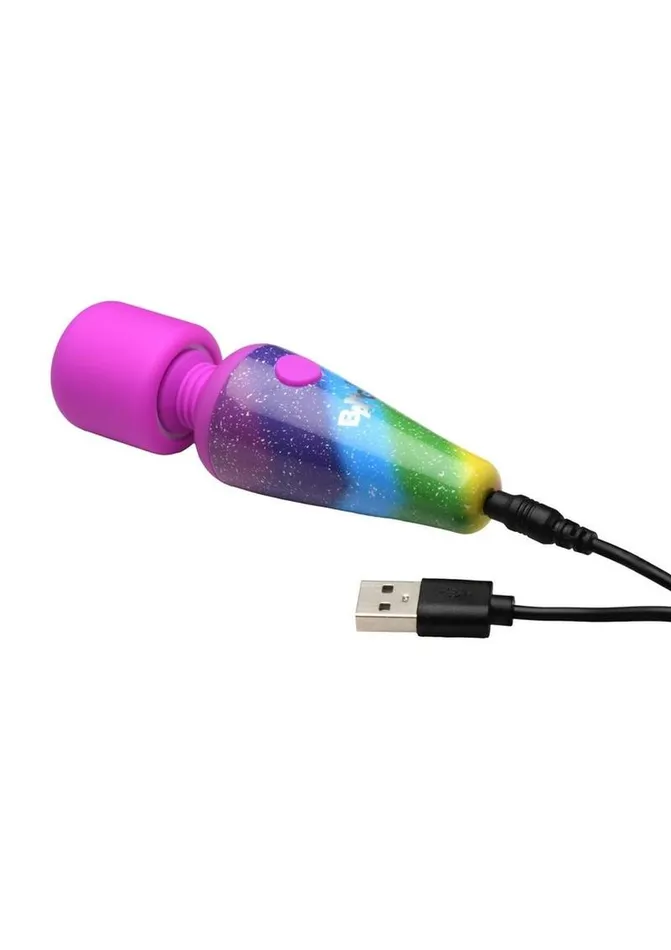 Female Sex Toys BANG Bang Rainbow Mini Wand Rechargeable Silicone Vibrator