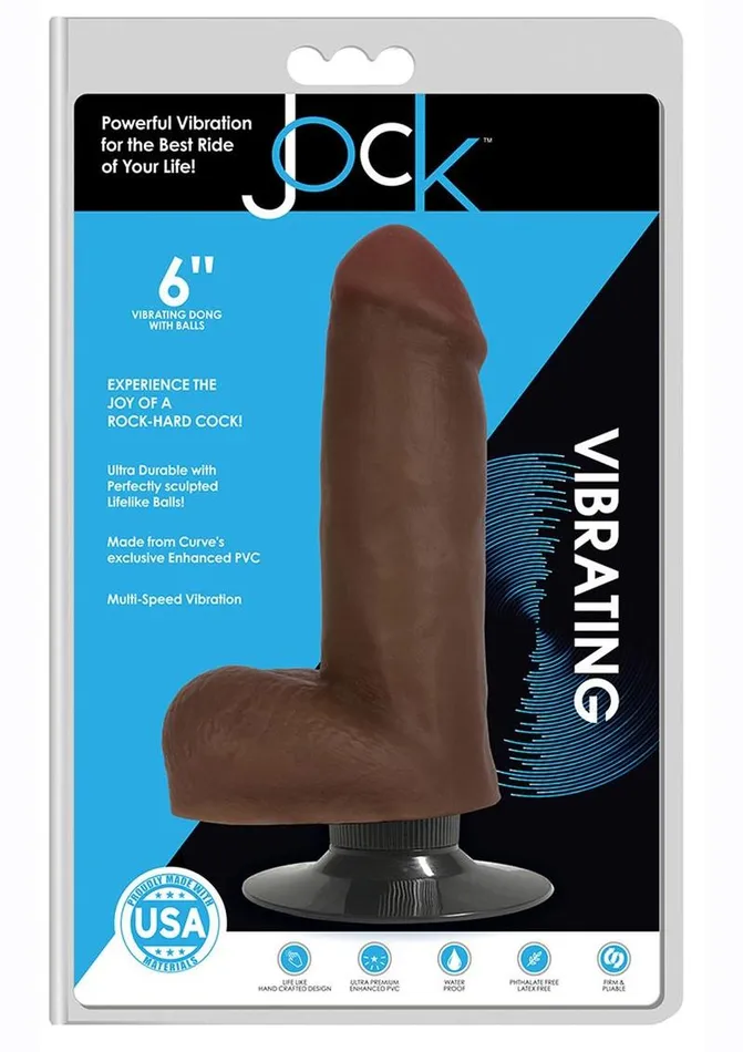 Female Sex Toys Jock Jock Vibrating Dildo with Balls