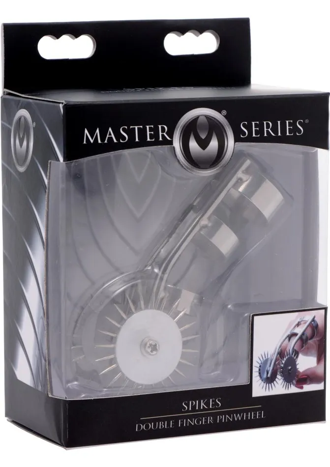 Female Sex Toys Master Series Spikes Double Finger Pinwheel Master Series