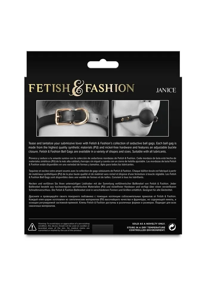 Fetish and Fashion Male Sex Toys Fetish and Fashion Janice Ball Gag