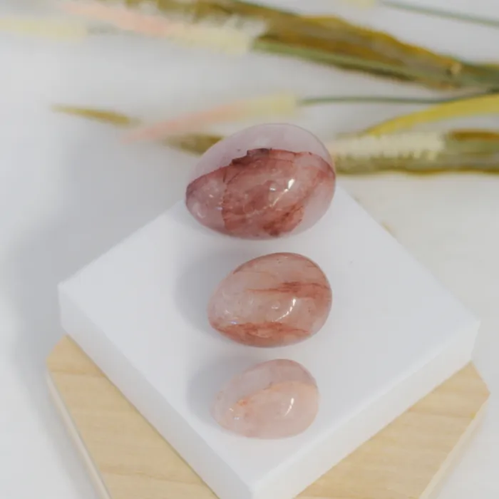 Gemstone Yoni Vibrators Fire Quartz Yoni Eggs