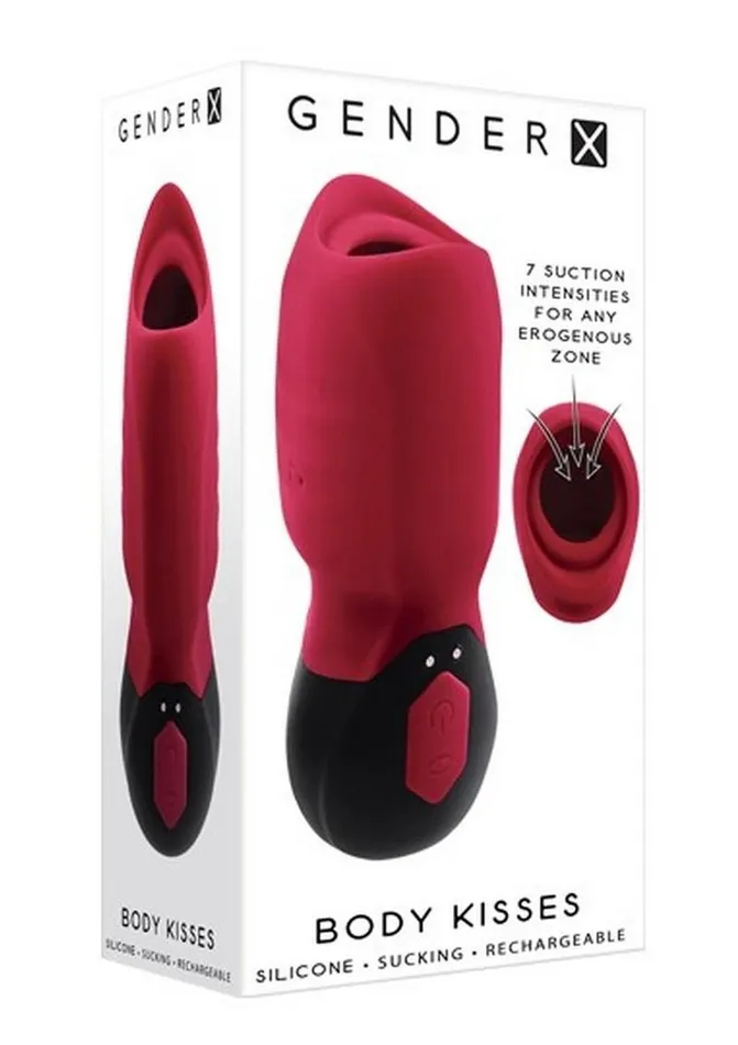 Gender X Gender X Body Kisses Rechargeable Silicone Vibrating Suction Massager Female Sex Toys