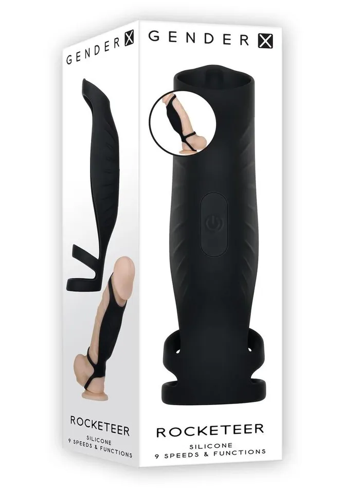 Gender X Rocketeer Rechargeable Silicone Penis Sleeve Gender X Male Sex Toys