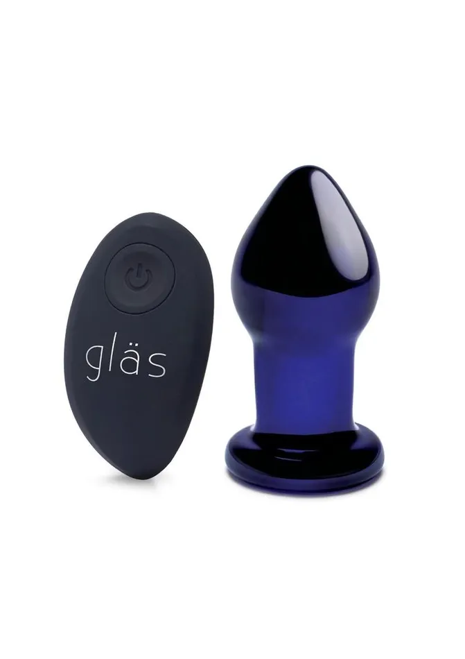 Glas Rechargeable Remote Controlled Vibrating Glass Butt Plug Glas Anal