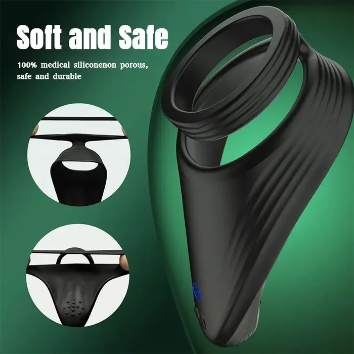 Inyarose Couples Double Ring Vibrating Cock Ring