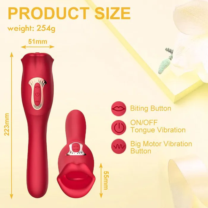 Inyarose Female Sex Toys TongueLicking Clitoral Vibrator