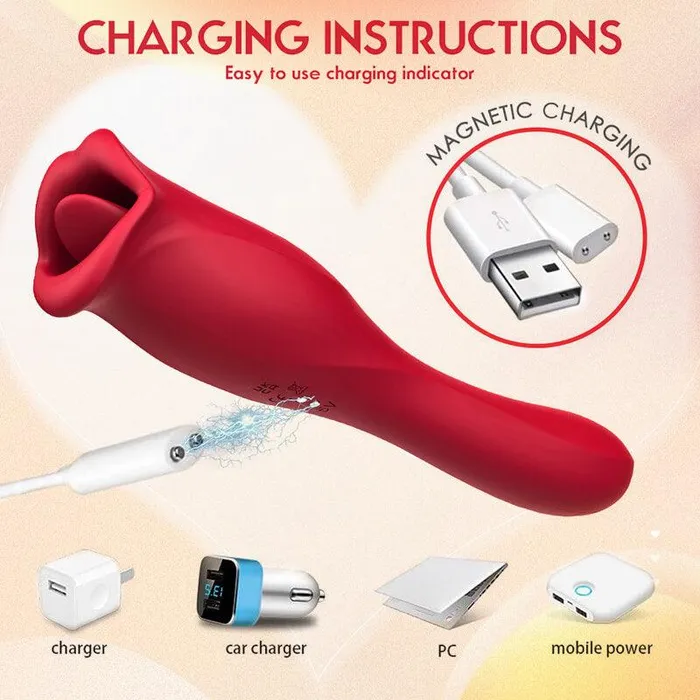 Inyarose Female Sex Toys TongueLicking Clitoral Vibrator