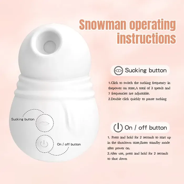 Inyarose Male Sex Toys Snowman Suction Vibration Stimulation Massager