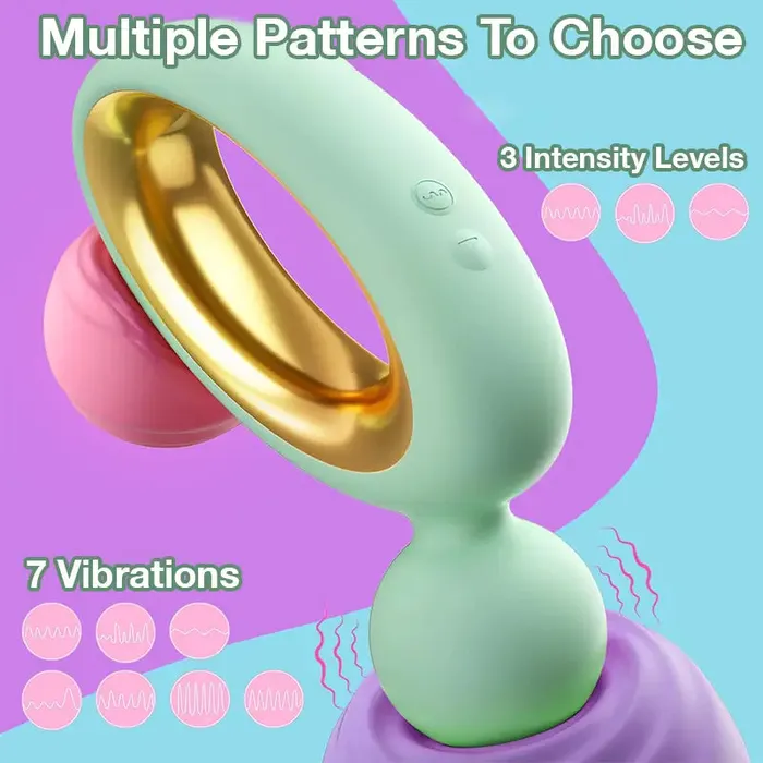 Inyarose RingShaped Handheld Vibrating Massager Male Sex Toys