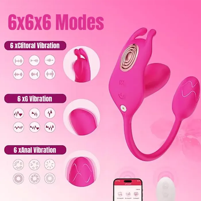 Inyarose Vibrators Rabbit Ear Shaped Wearable Vibrator