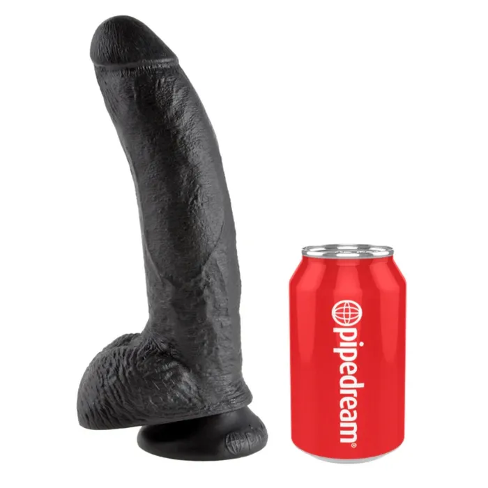 King Cock King Cock Dildo With Balls Black 9 Inch Dildos