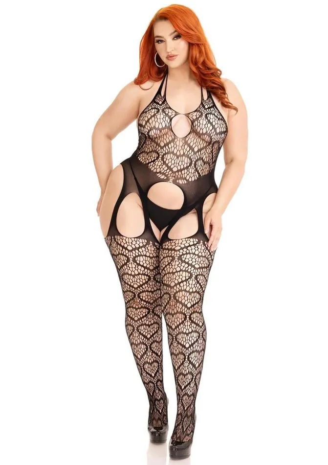 Leg Avenue Leg Avenue Seamless Heart Net Suspender Bodystocking Bodystockings Playsuits Leg Avenue Leg Avenue Seamless Heart Net Suspender Bodystocking Bodystockings Playsuits
