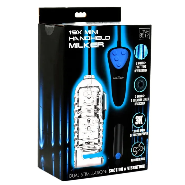 LoveBotz Anal LoveBotz 19X Mini Handheld Milker Clear LoveBotz Anal LoveBotz 19X Mini Handheld Milker Clear