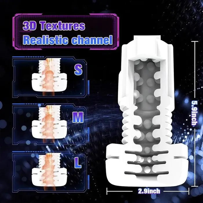 Male Sex Toys Inyarose Vibrating Telescopic Starry LED Light Masturbation Cup