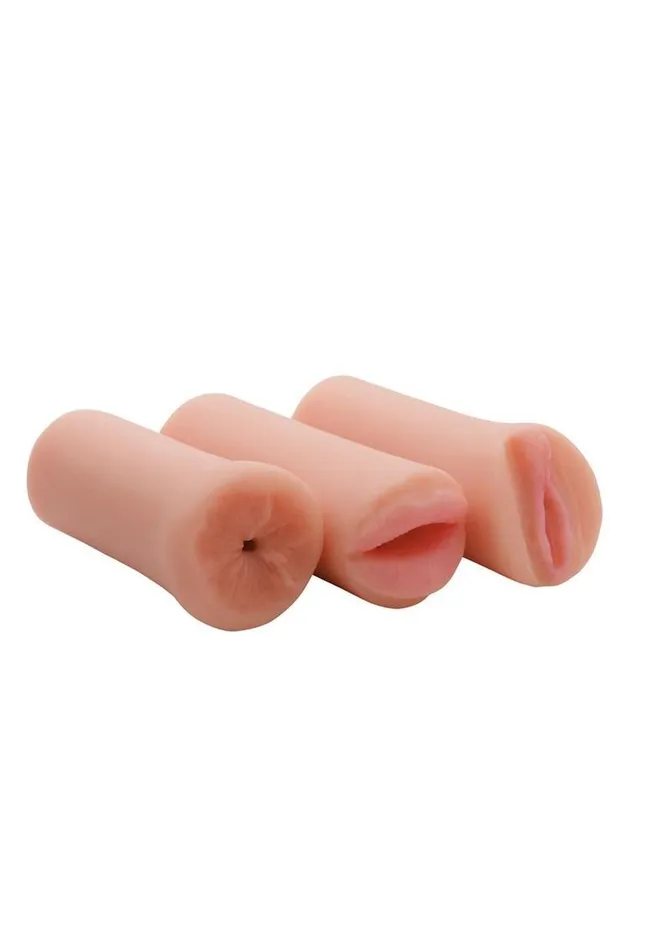 Male Sex Toys Jesse Jane Jesse Jane ThreeWay Stroker Set Vanila