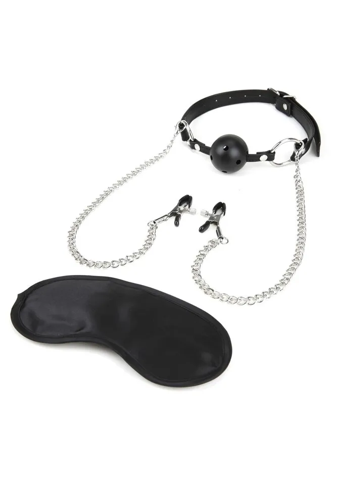 Male Sex Toys Lux Fetish Breathable Ball Gag with Nipple Clamps Adjustable Lux Fetish Male Sex Toys Lux Fetish Breathable Ball Gag with Nipple Clamps Adjustable Lux Fetish