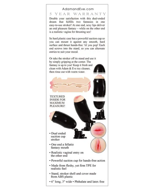 Male Sex Toys Open Desires Adam Eve Adams Turbo Dual Stroker