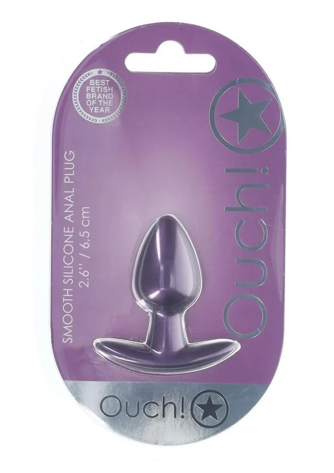 Male Sex Toys Ouch Ouch Anal Plug Silicone Small Metallic
