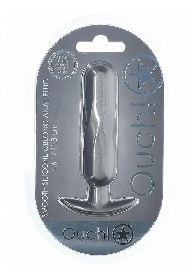Male Sex Toys Ouch Ouch Oblong Anal Plug Silicone
