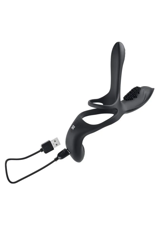 Male Sex Toys Playboy Playboy The 3 Way Rechargeable Silicone Cock Ring