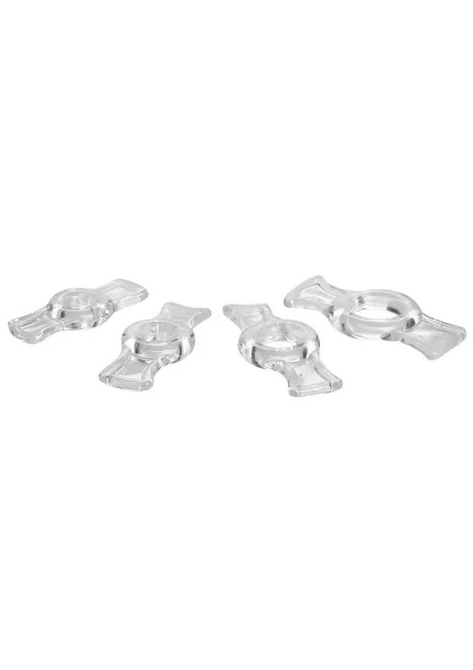Male Sex Toys Size Matters Endurance Clear 4 Ring Penis Size Matters