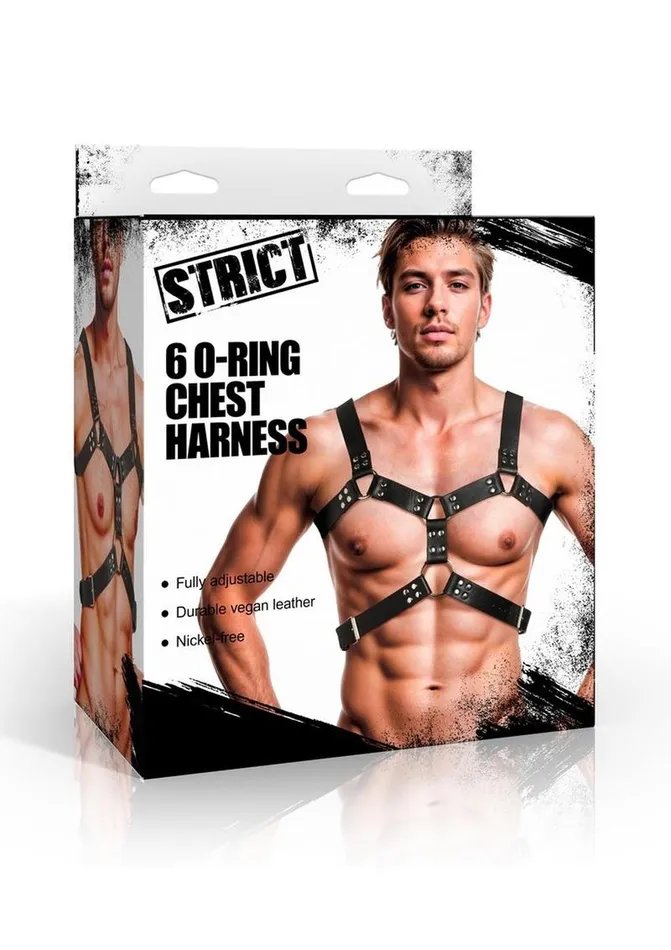 Male Sex Toys STRICT Strict 6 ORing Chest Harness