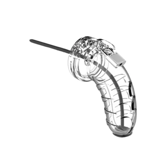 Man Cage Man Cage Chastity Cock Cage With Urethral Sound Model 16 Clear 45 Inch 115cm Male Sex Toys
