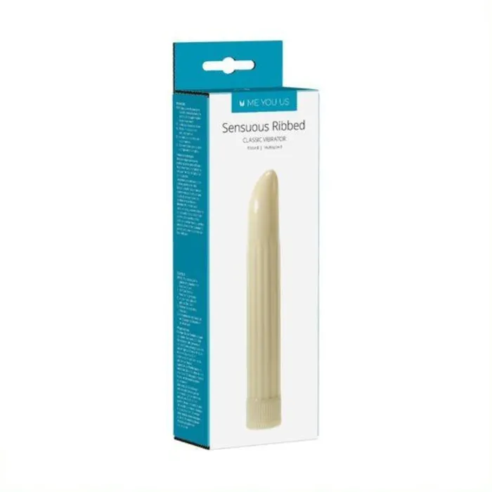 Me You Us Sensuous Ribbed Classic Vibrator Ivory Me You Us Female Sex Toys