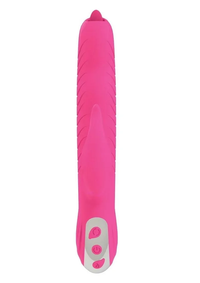 Nasstoys Female Sex Toys Passion Dolphin Heat Up Rechargeable Silicone Rabbit Vibrator