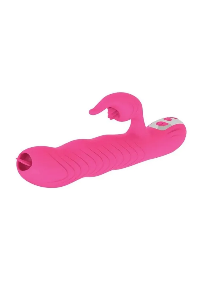 Nasstoys Female Sex Toys Passion Dolphin Heat Up Rechargeable Silicone Rabbit Vibrator