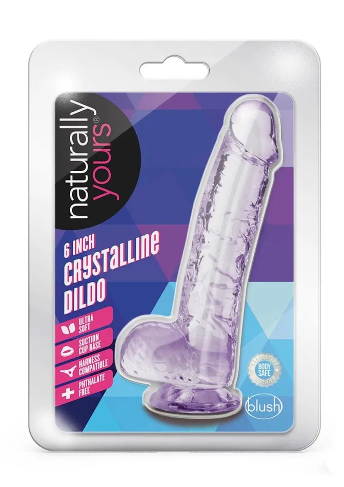Naturally Yours Crystalline Dildo 6in Amethyst Naturally Yours Dildos