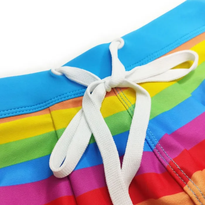 OUMUYI Official Store Vibrators Baby Blue Rainbow Swim Trunks