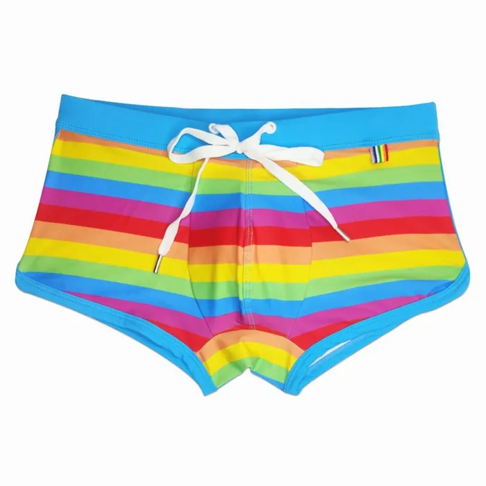 OUMUYI Official Store Vibrators Baby Blue Rainbow Swim Trunks