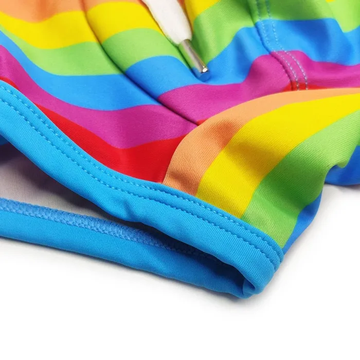 OUMUYI Official Store Vibrators Baby Blue Rainbow Swim Trunks