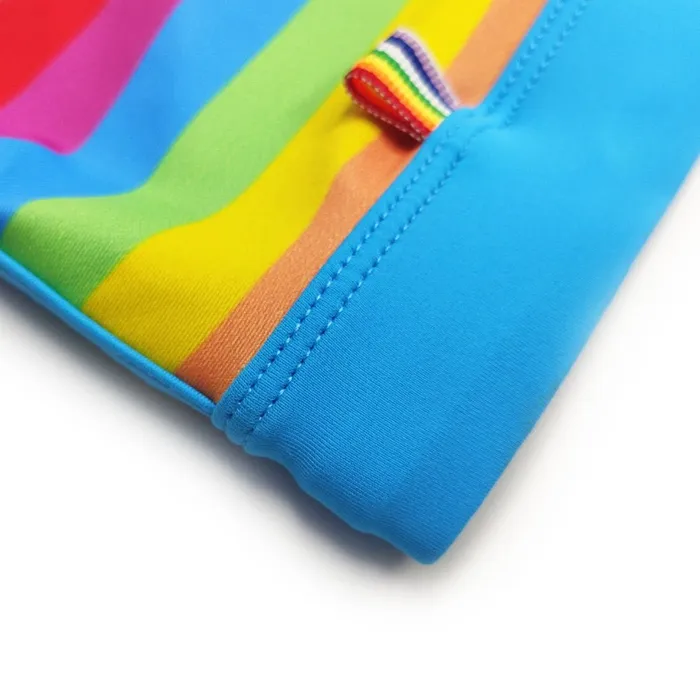 OUMUYI Official Store Vibrators Baby Blue Rainbow Swim Trunks