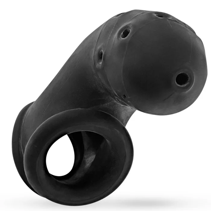 Oxballs Male Sex Toys Oxballs Airlock Air Lite Vented Chastity Cage Black Ice