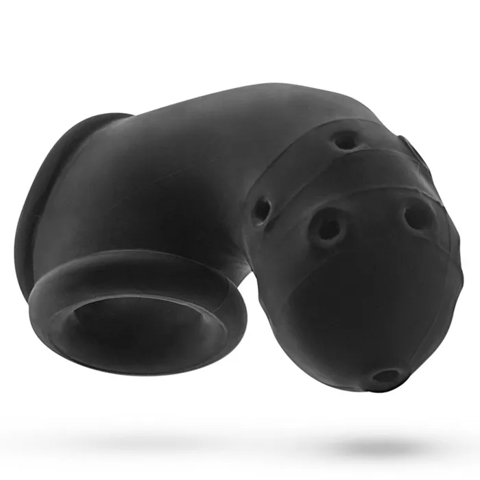 Oxballs Male Sex Toys Oxballs Airlock Air Lite Vented Chastity Cage Black Ice