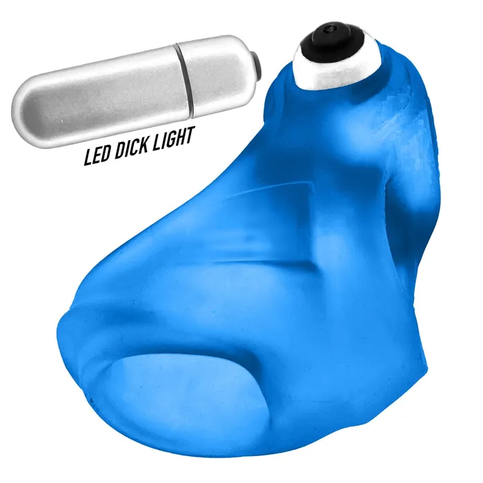 Oxballs Vibrators Oxballs Glowsling Cocksling LED Blue Ice