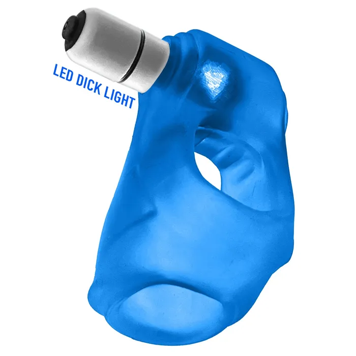 Oxballs Vibrators Oxballs Glowsling Cocksling LED Blue Ice