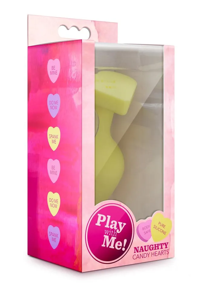 Play with Me Naughty Candy Heart Spank Me Silicone Butt Plug Play with Me by Blush Anal