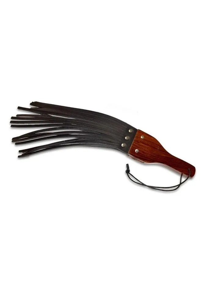 Prowler RED Restraints Prowler Red Leather and Wood Fringe Paddle