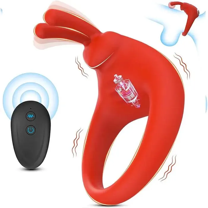 Rabbit Ear Vibrating Sperm Locking Ring Inyarose Vibrators