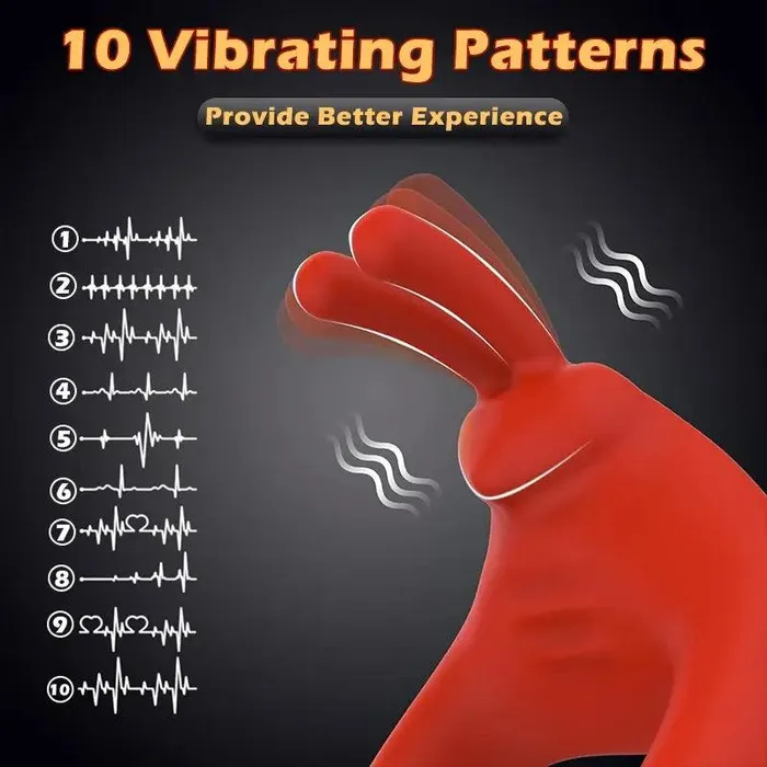 Rabbit Ear Vibrating Sperm Locking Ring Inyarose Vibrators