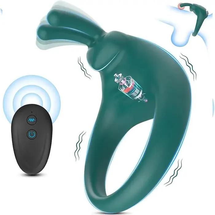 Rabbit Ear Vibrating Sperm Locking Ring Inyarose Vibrators