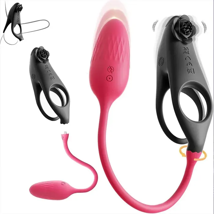 Rose Couple Remote Control GSpot Penis Ring Inyarose Male Sex Toys