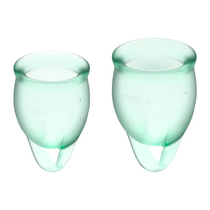 Satisfyer Vibrators Satisfyer Feel Confident Menstrual Cups Turquoise
