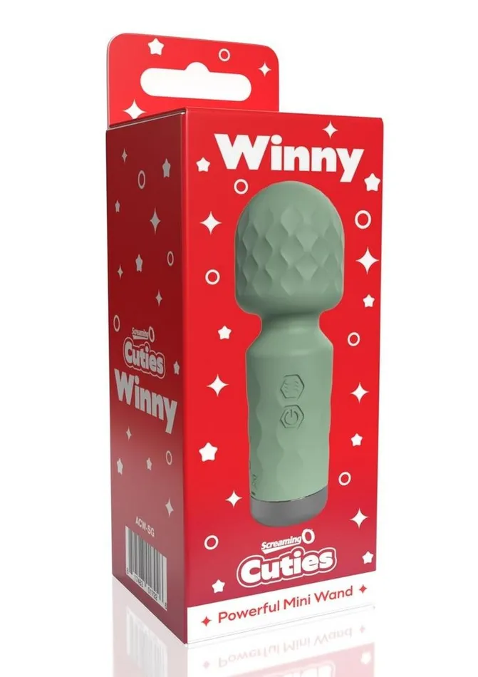 Screaming O Cuties Winny Rechargeable Silicone Vibrating Mini Wand Sage Screaming O Female Sex Toys Screaming O Cuties Winny Rechargeable Silicone Vibrating Mini Wand Sage Screaming O Female Sex Toys