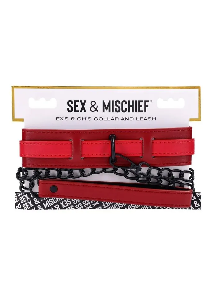 Sex and Mischief Exs Andamp Ohs Collar and Leash Sex and Mischief Male Sex Toys