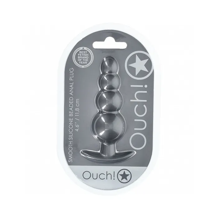 Shots America LLC Anal Ouch Smooth Silicone Beaded Anal Plug 46 in Gun Metal Shots America LLC Anal Ouch Smooth Silicone Beaded Anal Plug 46 in Gun Metal